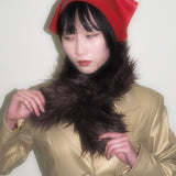 Sue Scarf in Brown Faux Yak - CLYDE