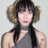 Ear Muffs in Tan Faux Fox - CLYDE