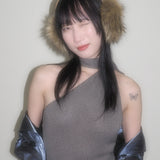 Ear Muffs in Tan Faux Fox - CLYDE