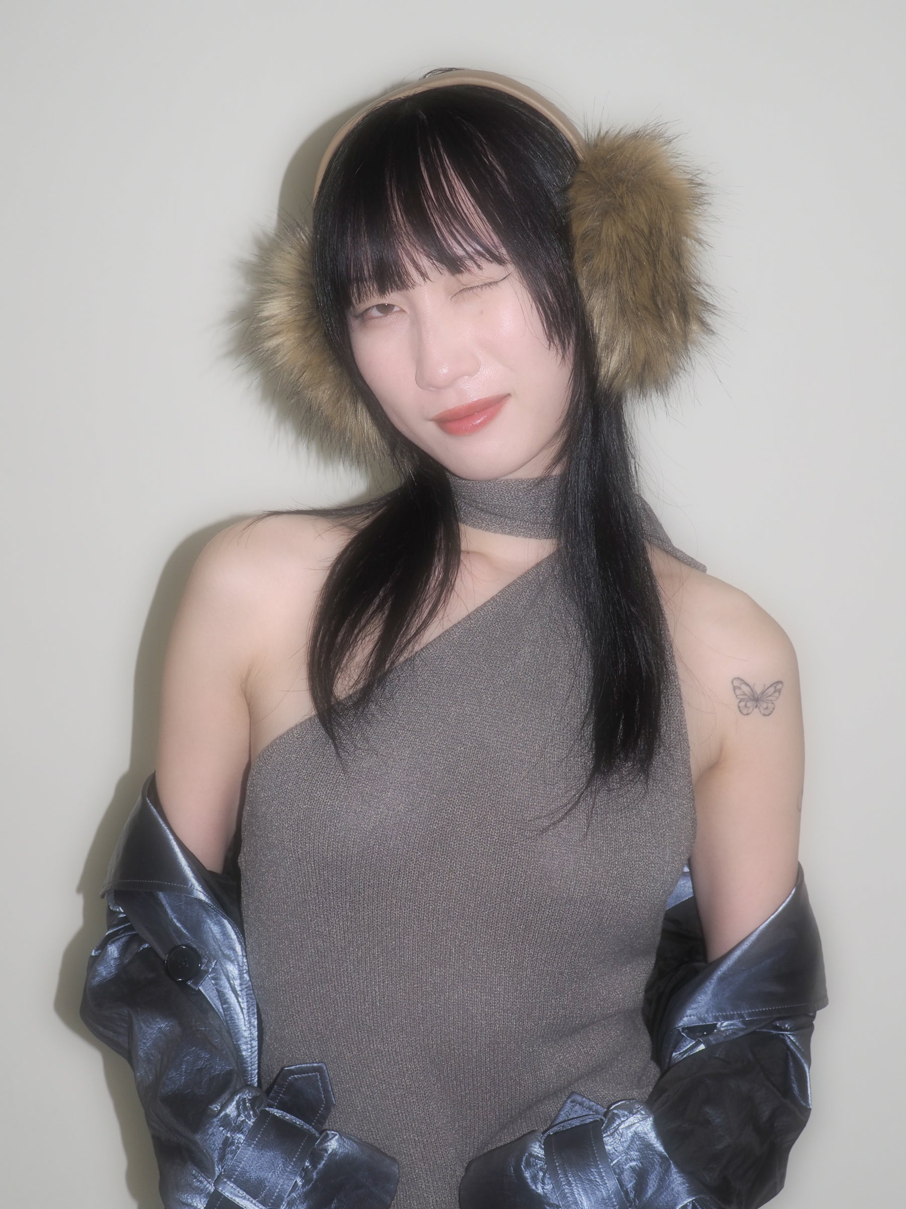 Ear Muffs in Tan Faux Fox - CLYDE