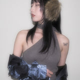 Ear Muffs in Tan Faux Fox - CLYDE