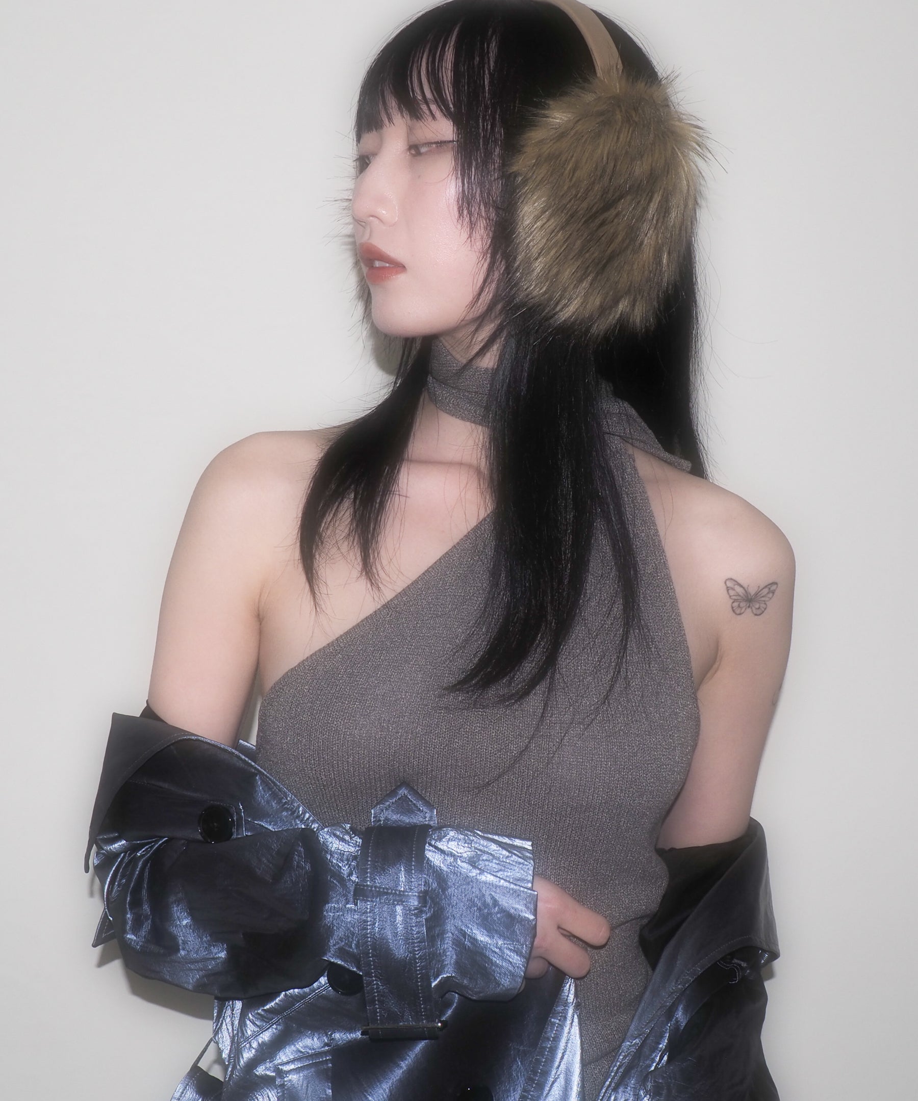 Ear Muffs in Tan Faux Fox - CLYDE