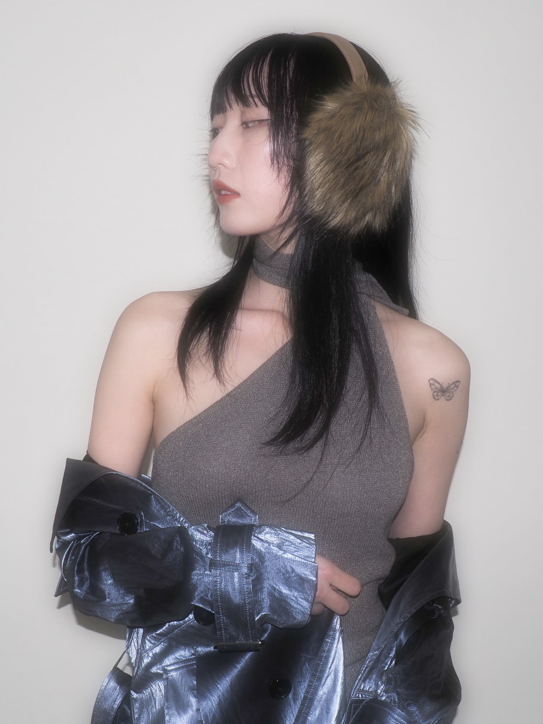 Ear Muffs in Tan Faux Fox - CLYDE