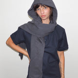 CLYDE x Everybody.World Hoody Scarf in Slate - CLYDE