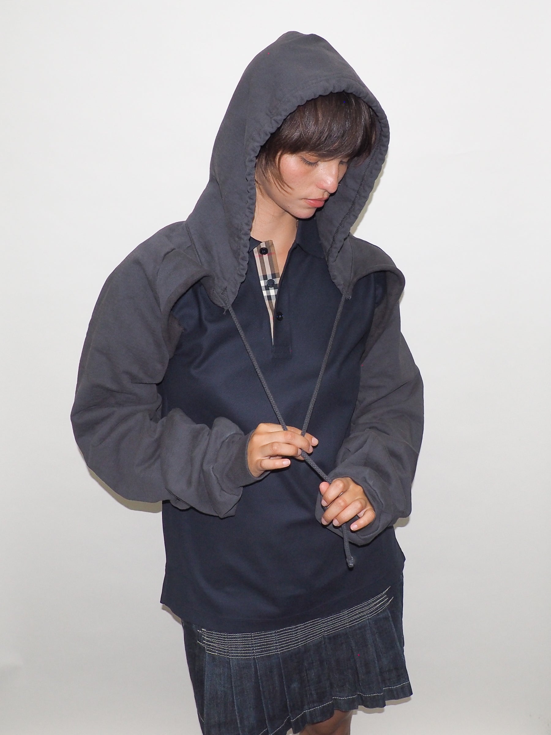 Hoody Scarf in Slate - CLYDE