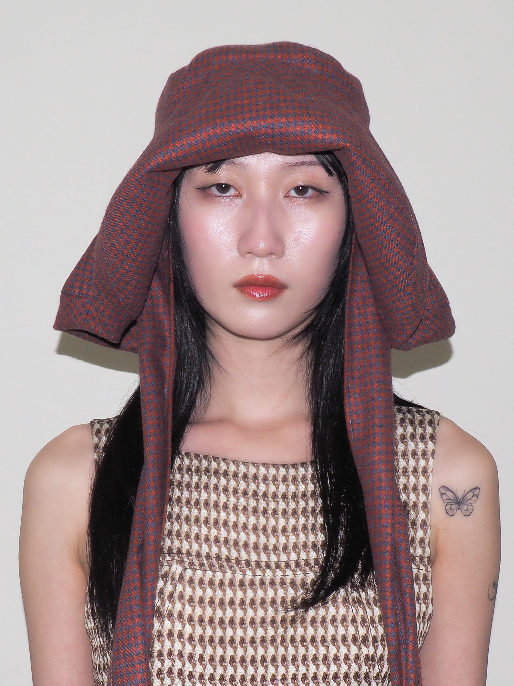 Mala Hat in Tomato Plaid - CLYDE
