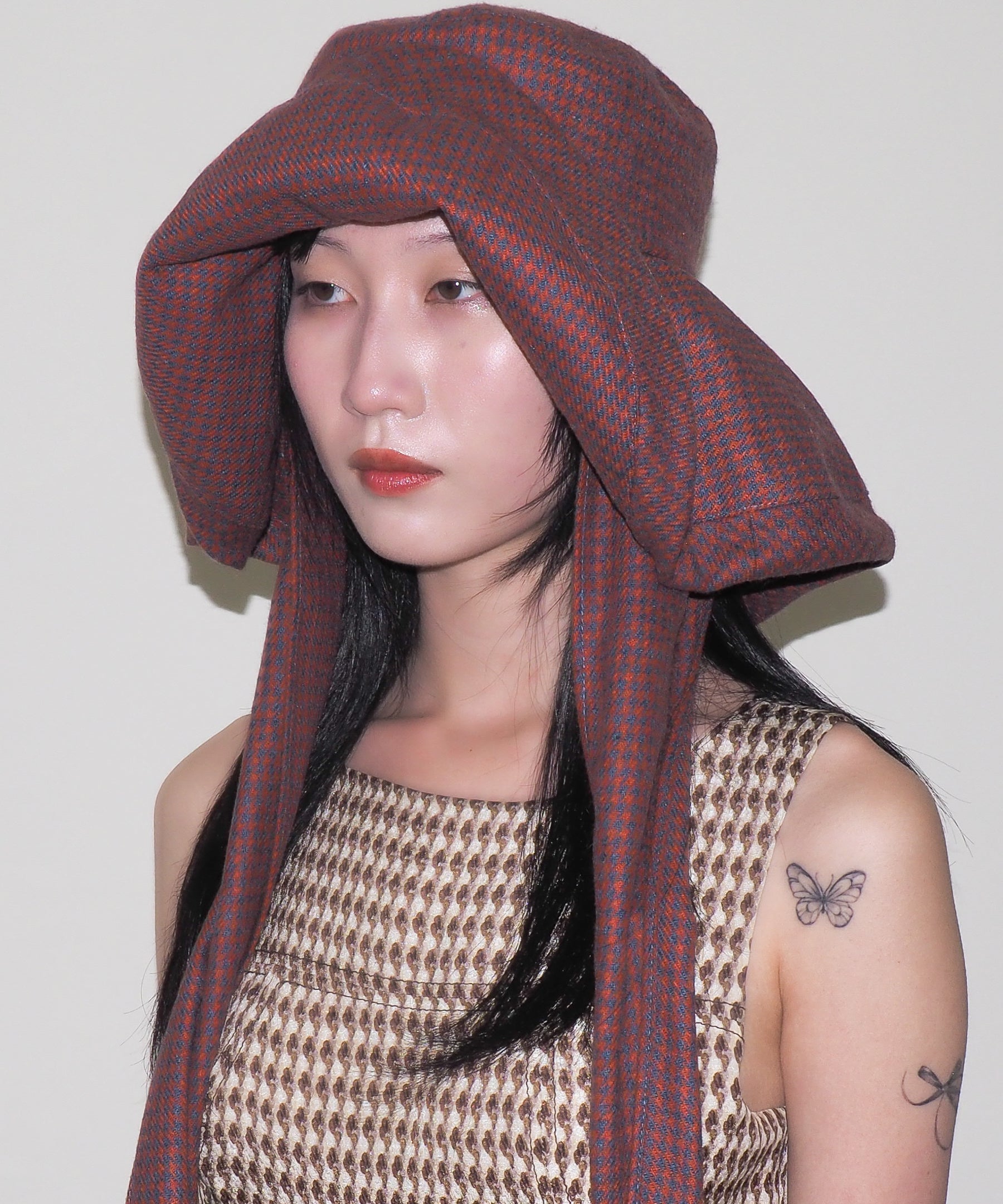 Mala Hat in Tomato Plaid - CLYDE