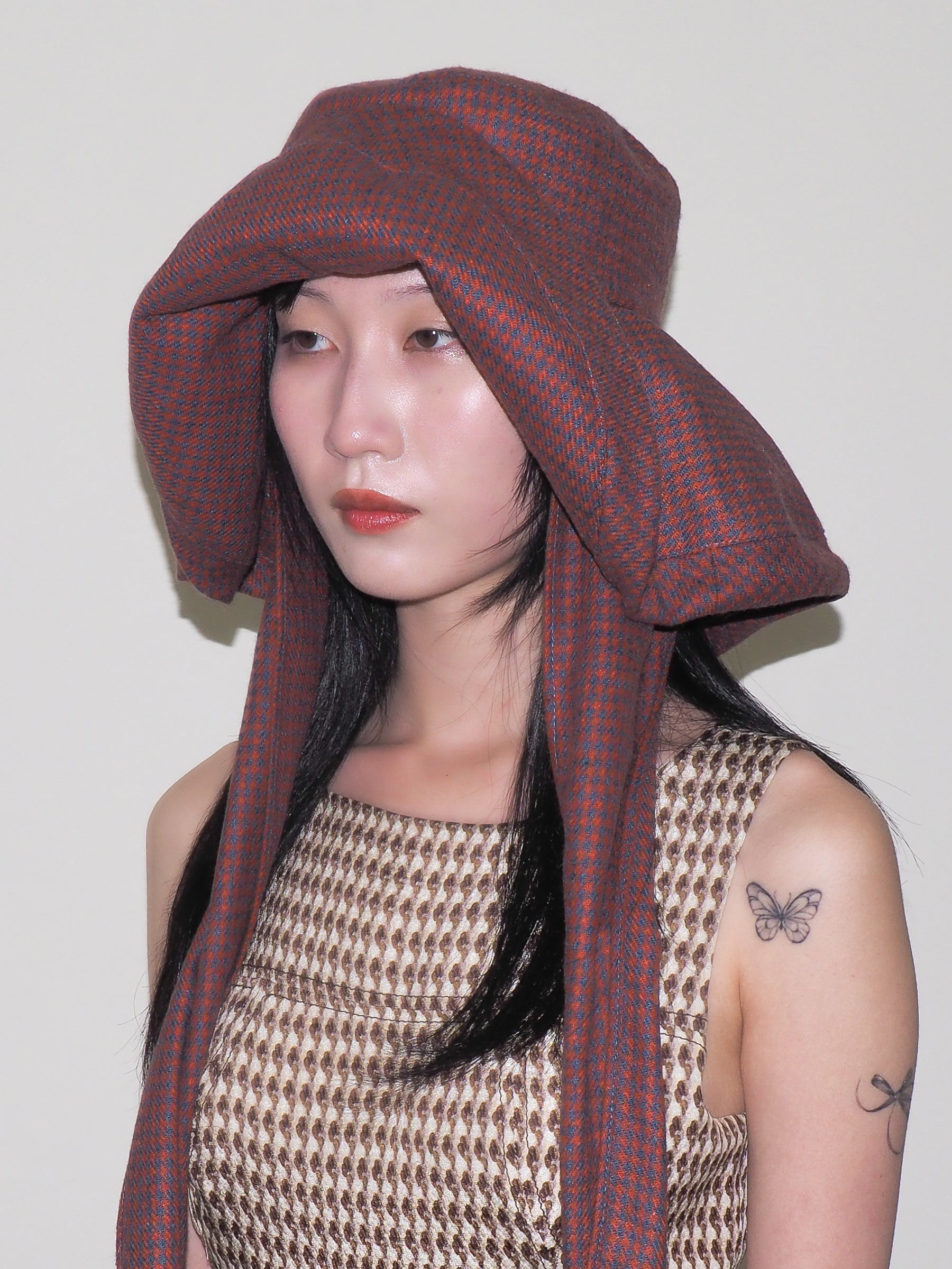 Mala Hat in Tomato Plaid - CLYDE