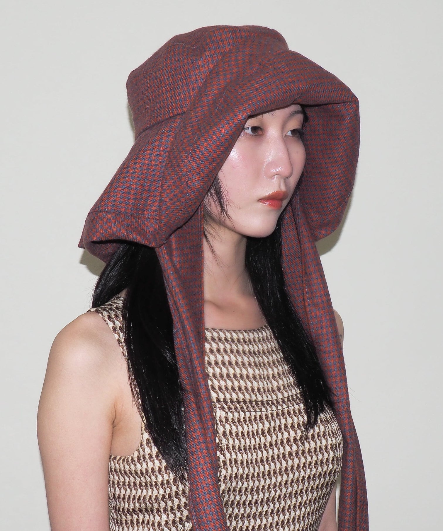 Mala Hat in Tomato Tweed Wool - CLYDE