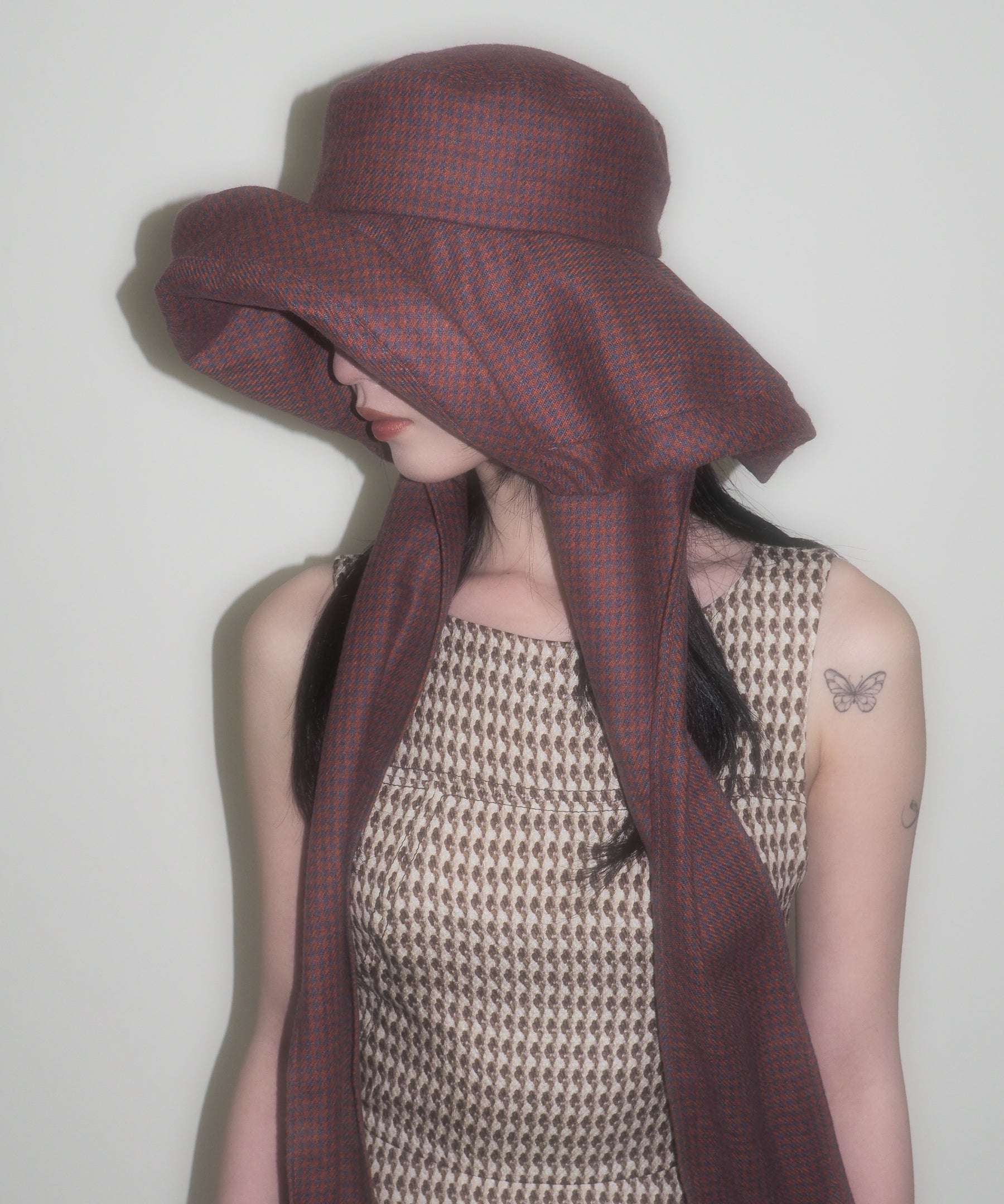 Mala Hat in Tomato Plaid - CLYDE