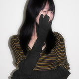 Moonlight Gloves in Black Suede Lambskin - CLYDE