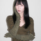 Moonlight Gloves in Moss Suede Lambskin - CLYDE