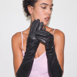 Racing Gloves in Black w. Black Stripe - CLYDE