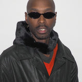 Sno Hood in Black Faux Fur