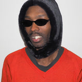 Sno Hood in Black Faux Fur