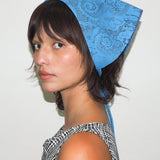 Vita Scarf in Lazer Cut Azure Lambskin - CLYDE