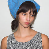 Vita Scarf in Lazer Cut Azure Lambskin - CLYDE