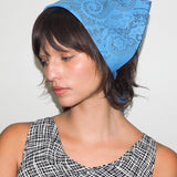 Vita Scarf in Lazer Cut Azure Lambskin - CLYDE