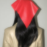 Vita Scarf in Red Perforated Lambskin - CLYDE