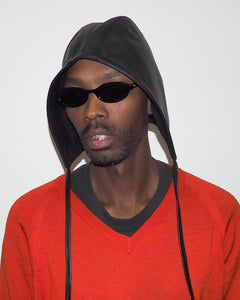 Volo Hat in Black Lambskin - CLYDE