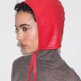 Volo Hat in Perforated Racer Red Lambskin