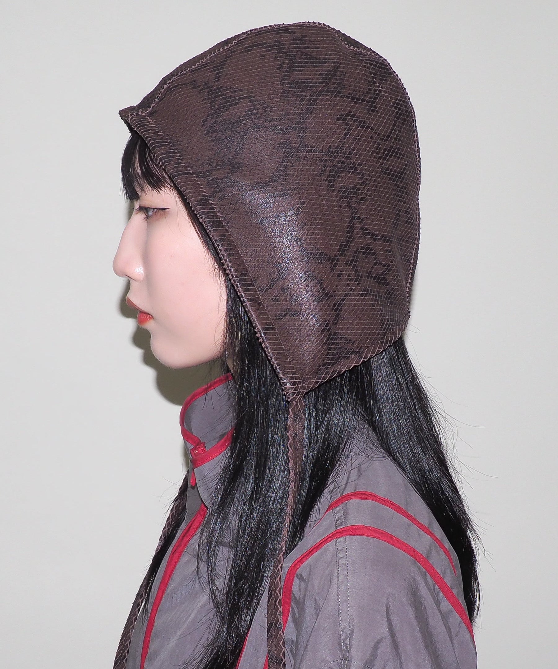 Volo Hat in Brown Python Effect Lambskin - CLYDE