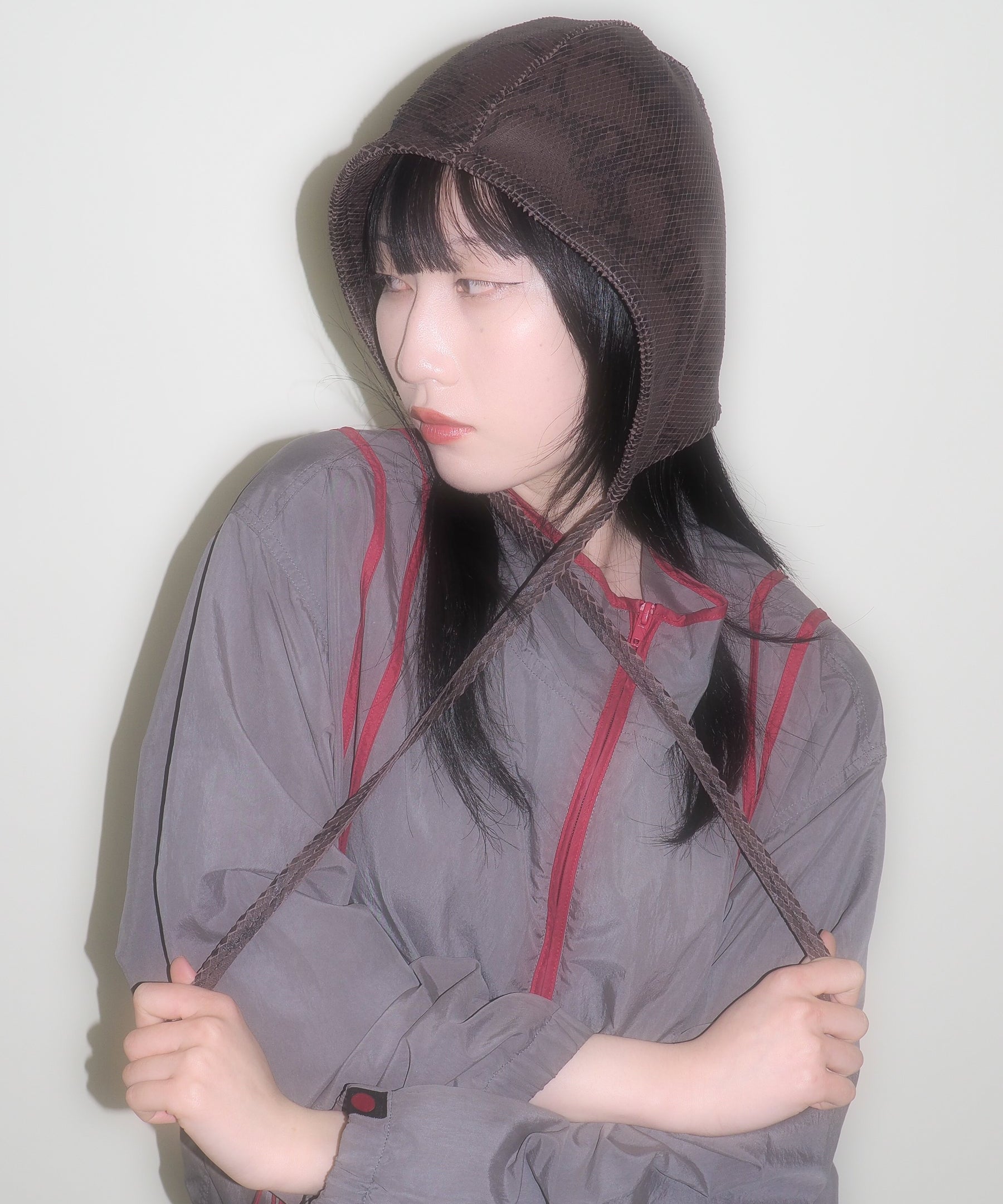 Volo Hat in Brown Python Effect Lambskin - CLYDE