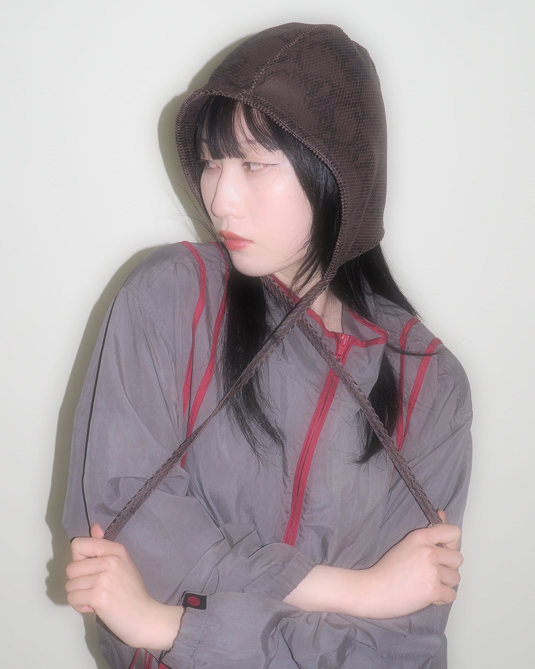 Volo Hat in Brown Python Effect Lambskin - CLYDE