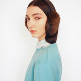 Ear Muffs in Brown Faux Mink