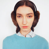 Ear Muffs in Brown Faux Mink