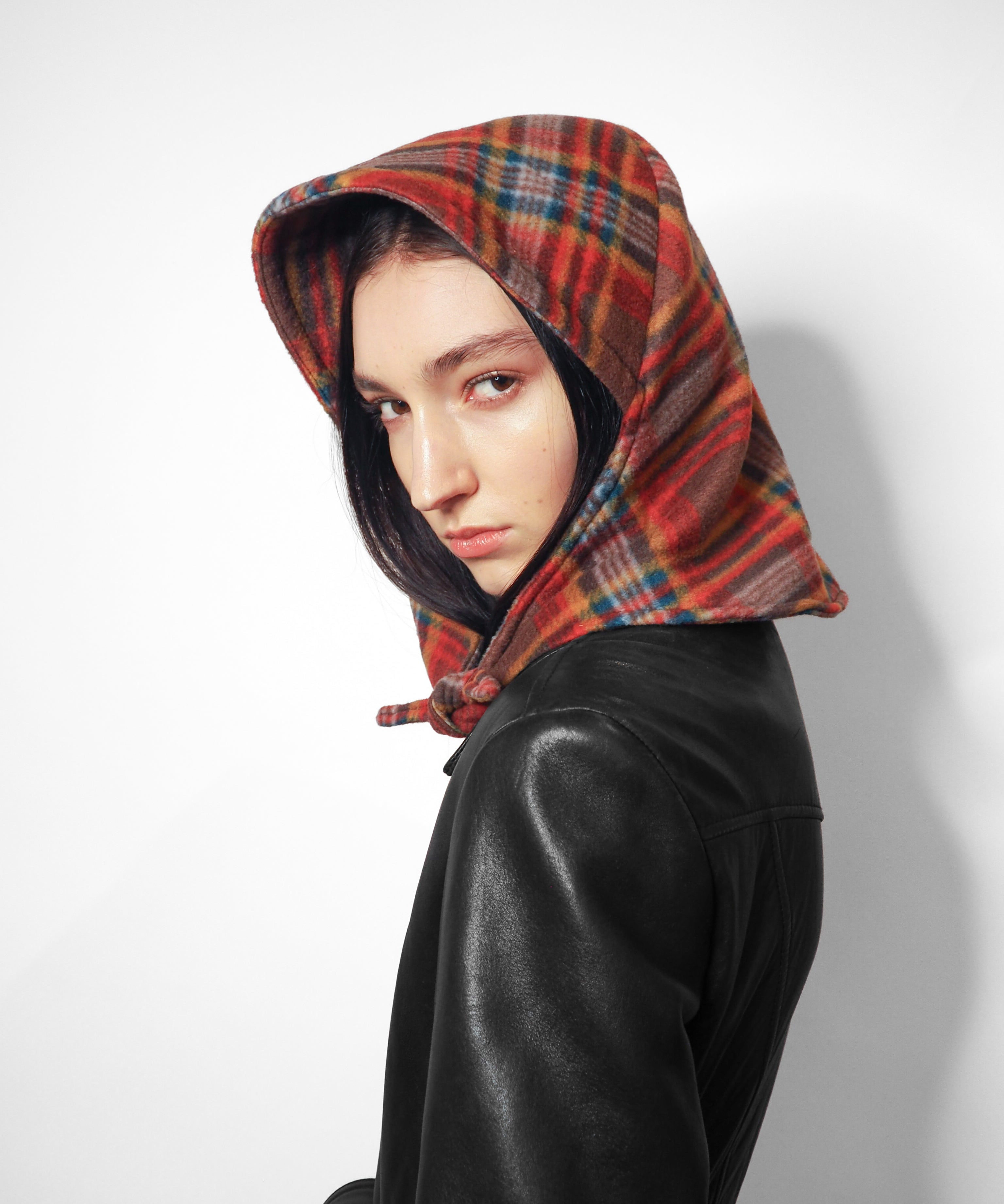 Bonnet in Wintersun Plaid Fleece - CLYDE