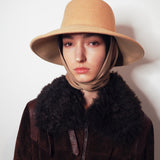 Gambler Hat in Camel Wool w. Tan Scarf
