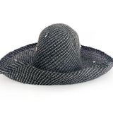 Charm Hat in Charcoal Weave Toyo Straw - CLYDE