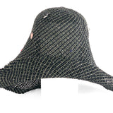 Charm Hat in Charcoal Weave Toyo Straw - CLYDE