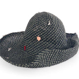 Charm Hat in Charcoal Weave Toyo Straw - CLYDE