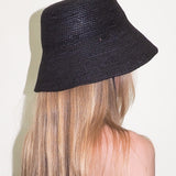 Aries Hat in Black Toquilla Straw - CLYDE