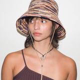 Megamix Hat in Pink Toquilla Straw - CLYDE