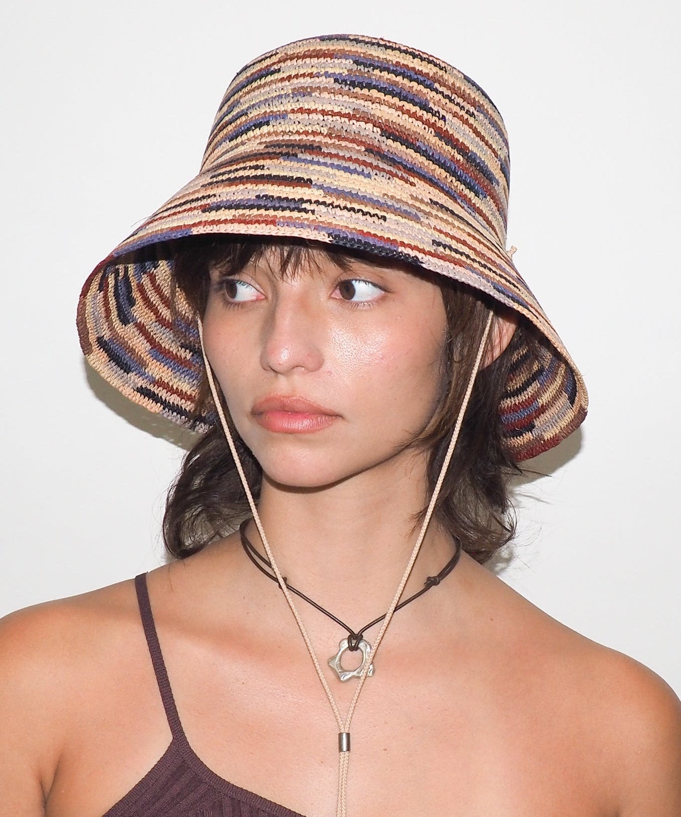 Megamix Hat in Pink Toquilla Straw - CLYDE