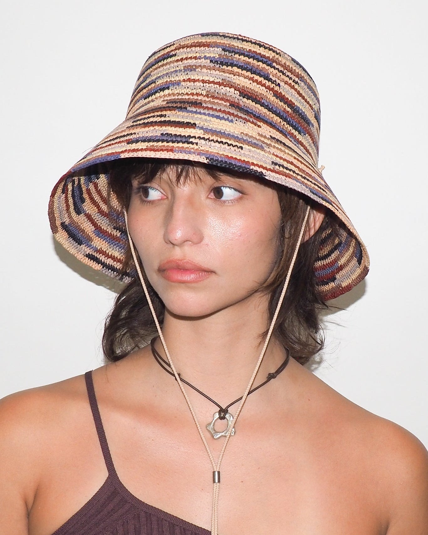 Megamix Hat in Pink Toquilla Straw - CLYDE