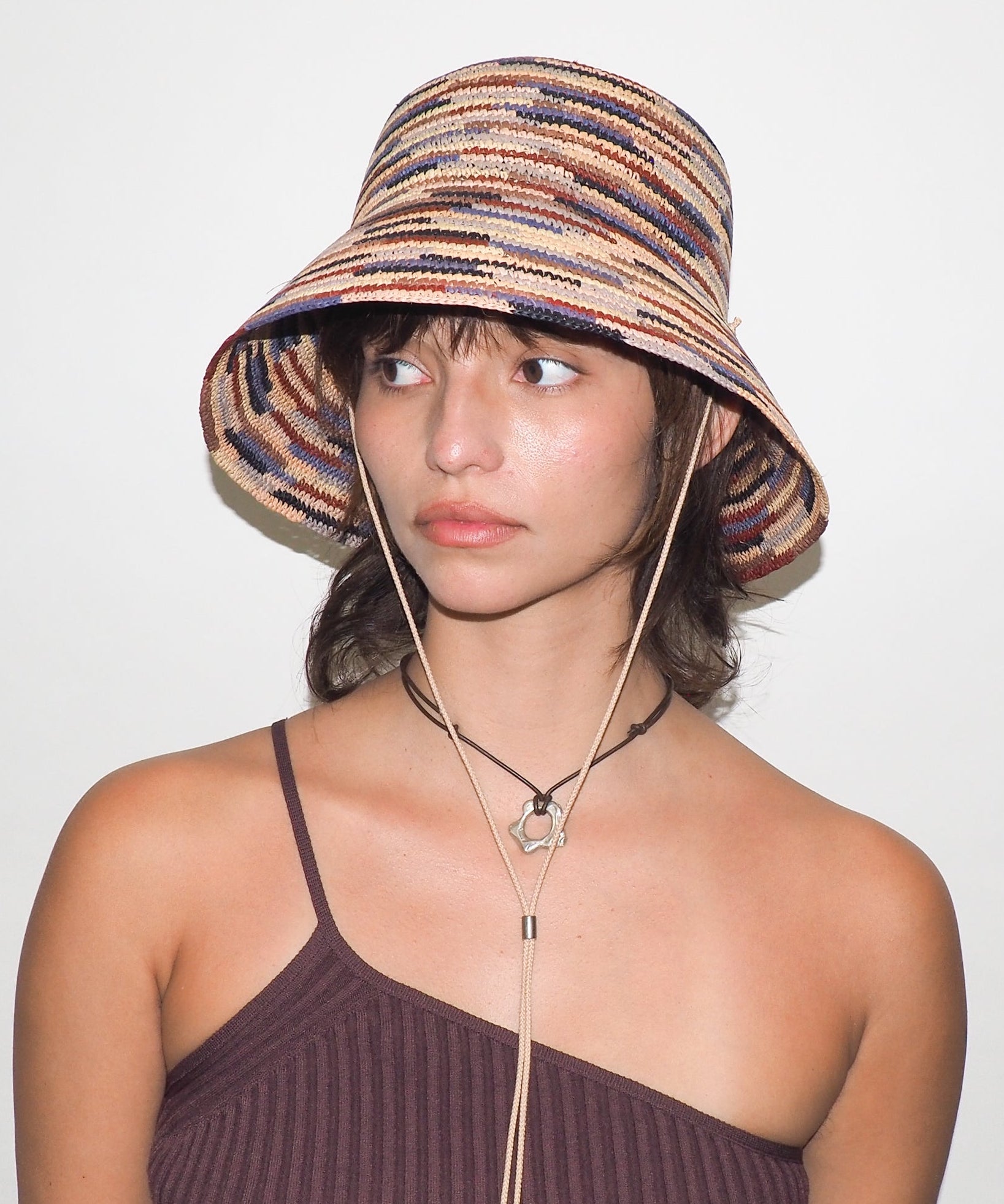 Megamix Hat in Pink Toquilla Straw - CLYDE