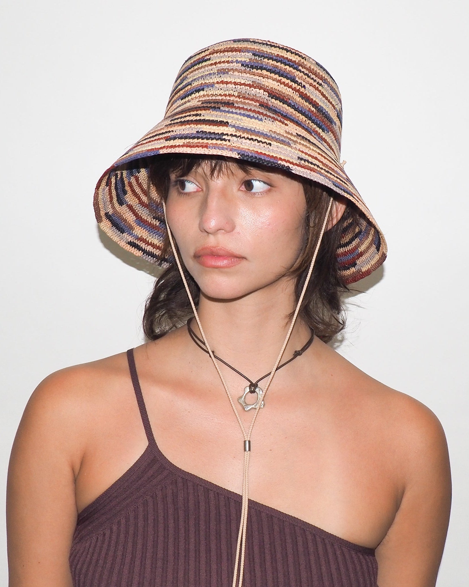 Megamix Hat in Pink Toquilla Straw - CLYDE