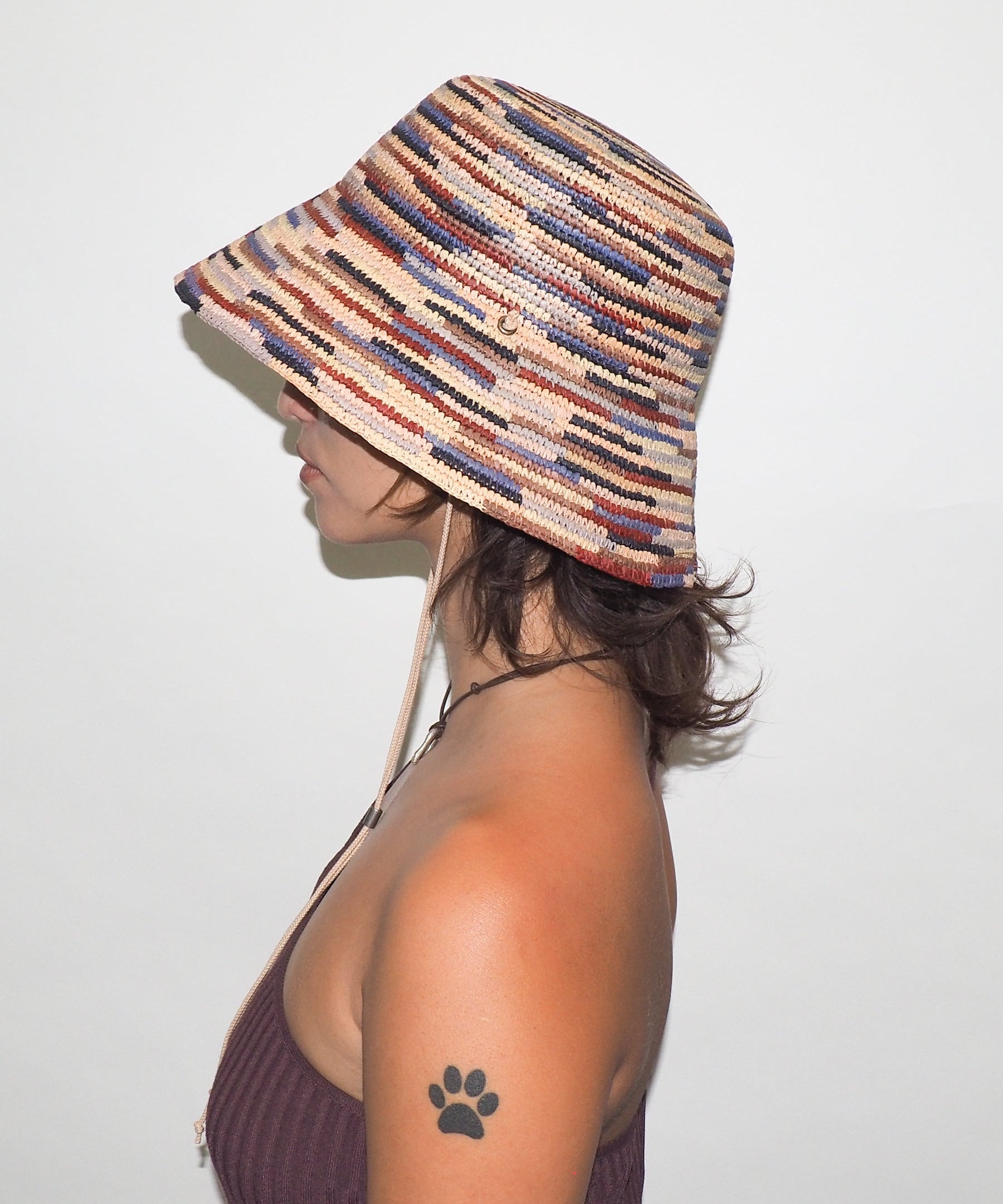 Megamix Hat in Pink Toquilla Straw - CLYDE