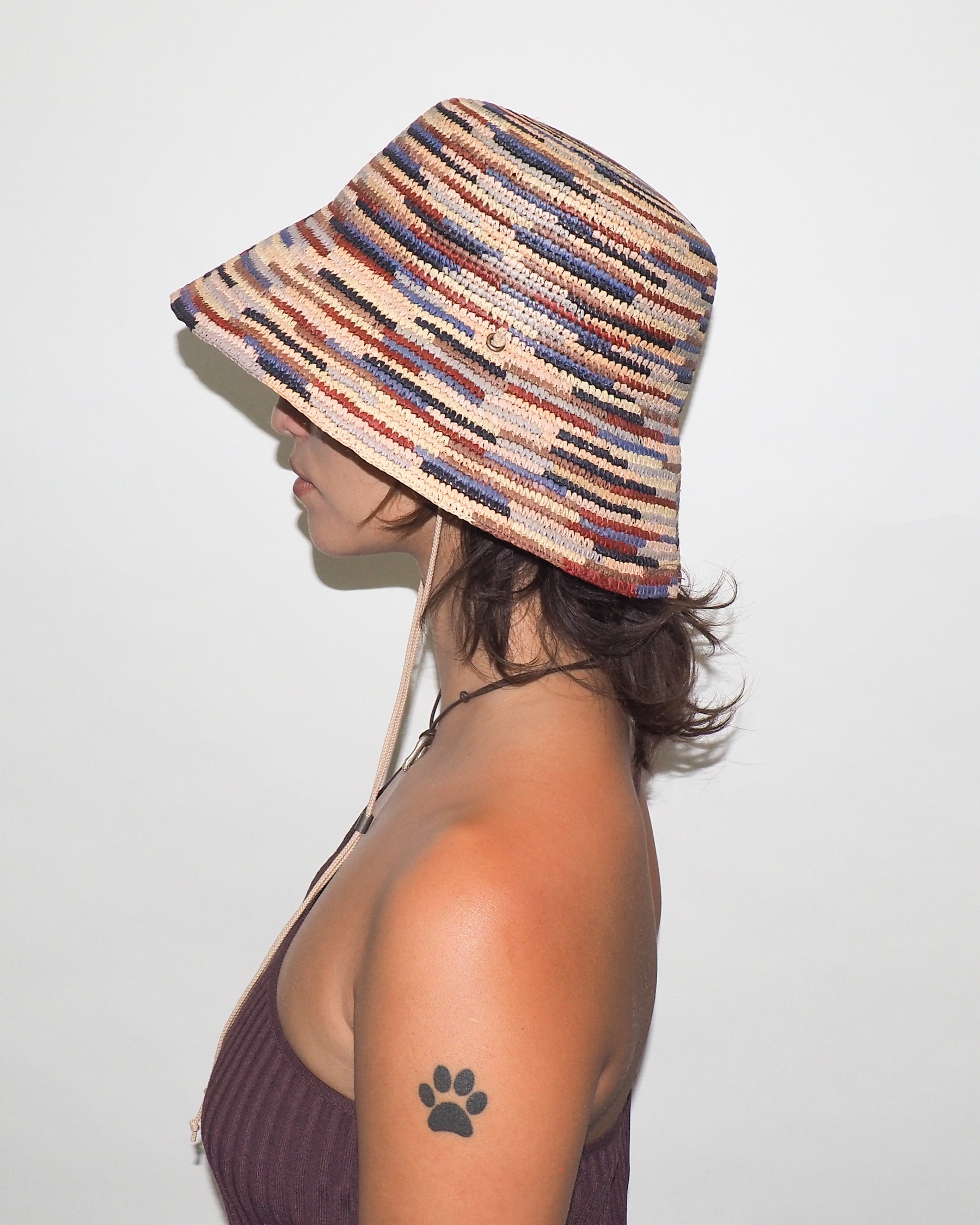 Megamix Hat in Pink Toquilla Straw - CLYDE