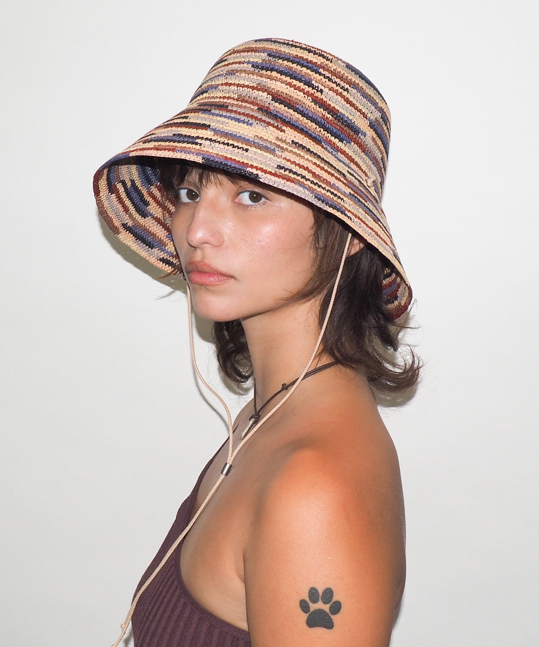 Megamix Hat in Pink Toquilla Straw - CLYDE