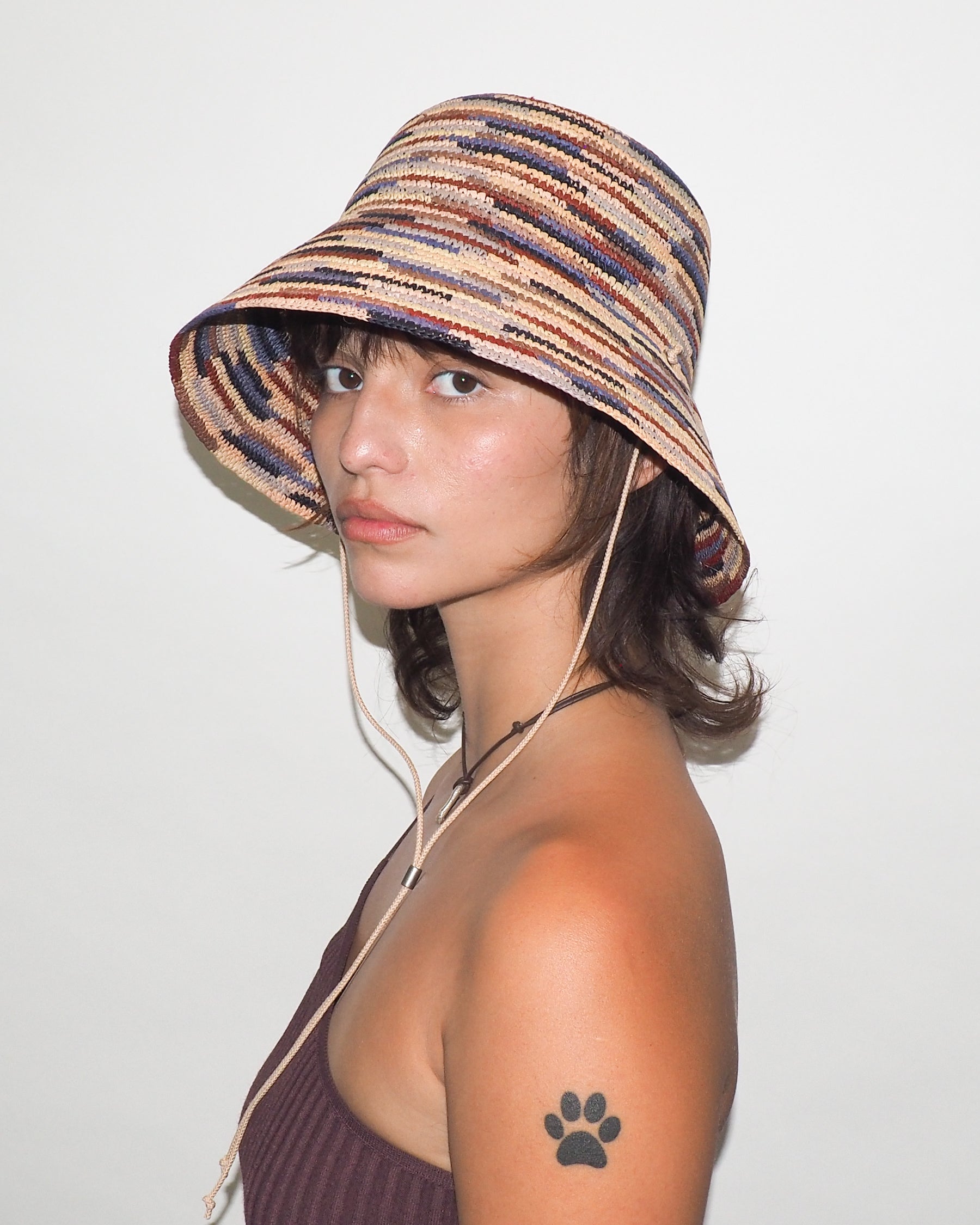 Megamix Hat in Pink Toquilla Straw - CLYDE
