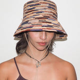 Megamix Hat in Pink Toquilla Straw - CLYDE