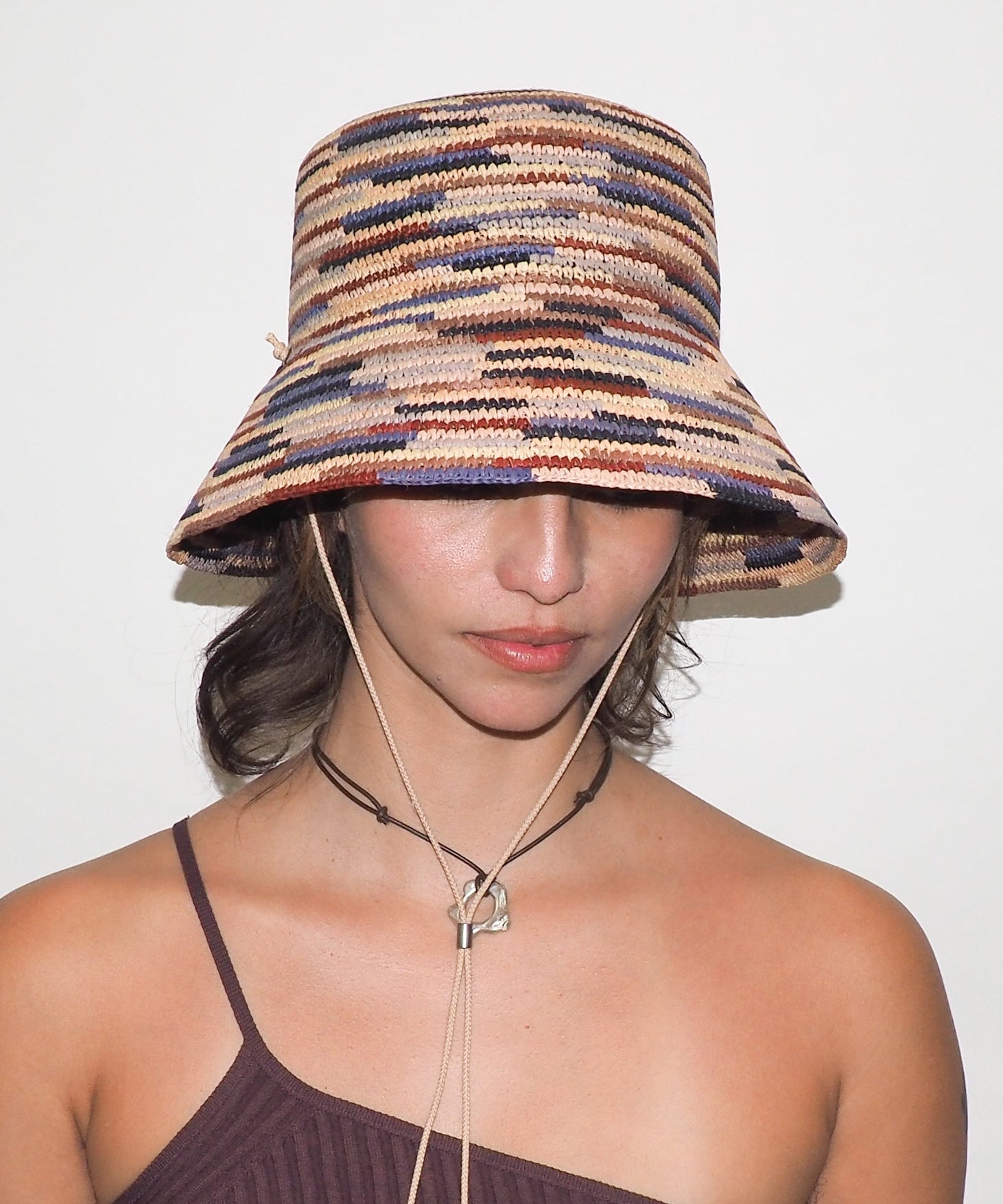 Megamix Hat in Pink Toquilla Straw - CLYDE