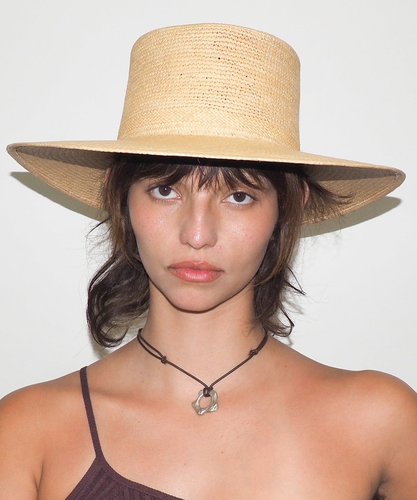 Cielo Hat in Tan Toquilla Straw - CLYDE