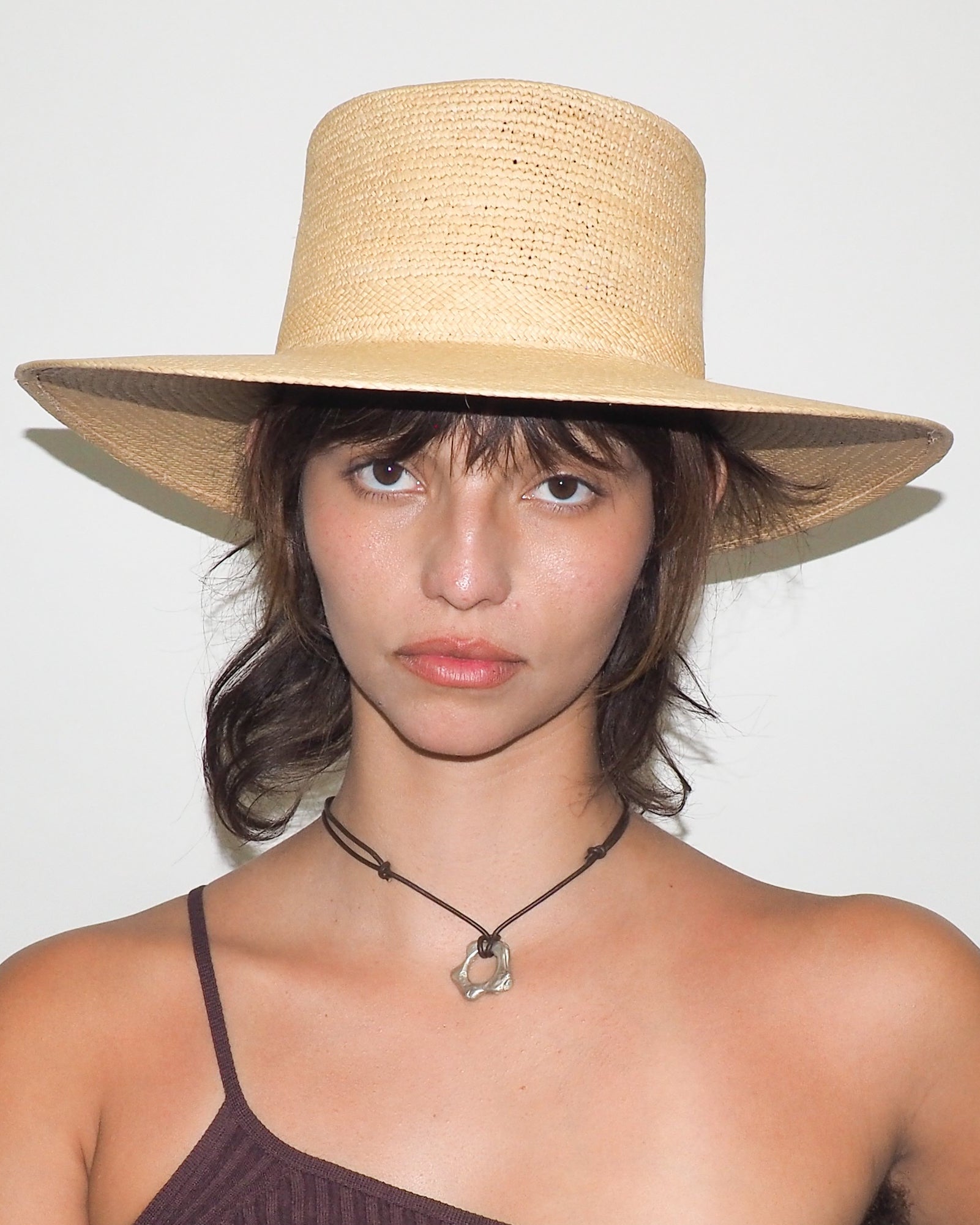 Cielo Hat in Tan Toquilla Straw - CLYDE