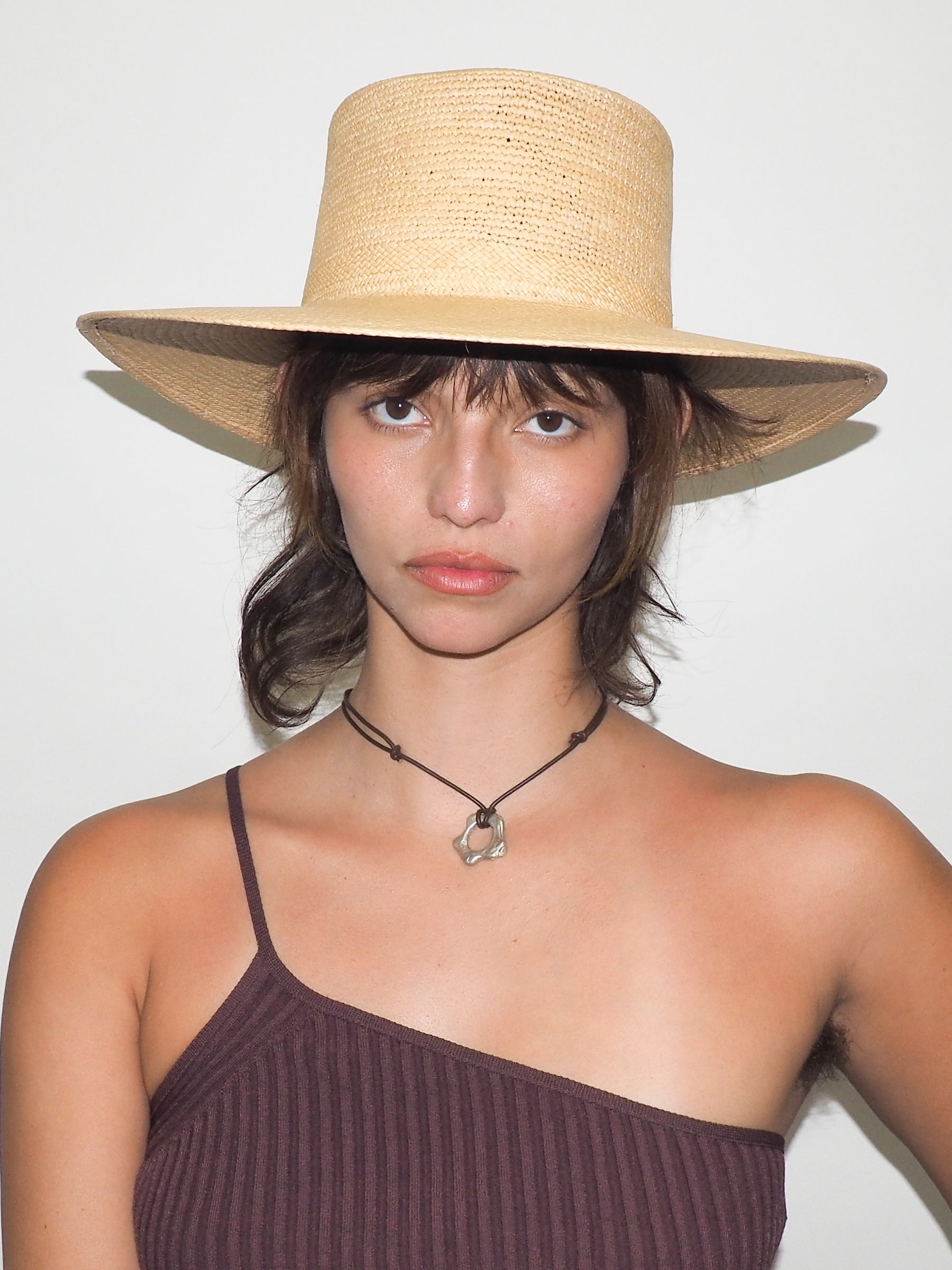 Cielo Hat in Tan Toquilla Straw - CLYDE